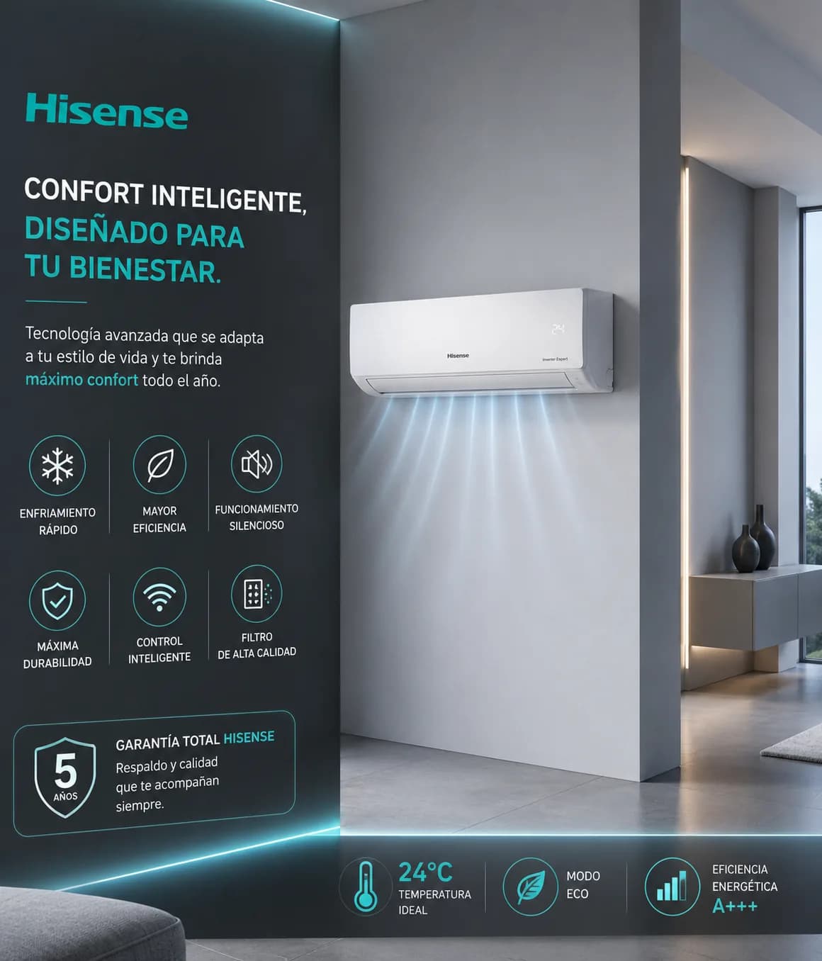 Equipo de Hisense (Aire acondicionado) — imagen ilustrativa